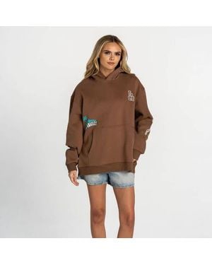 The Wild Collective Los Angeles Dodgers Oversized Hoodie - Brown
