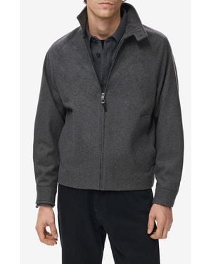 Mango Wool Blend Melton Jacket - Gray