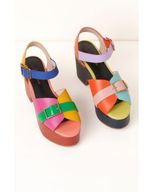 Charlotte Stone Raf Mismatch Platform Sandal - Pink