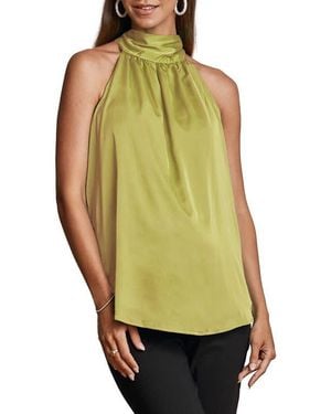 ANGEL MATERNITY Halter Maternity Blouse - Green