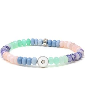 Anzie Jac + Jo Soul Pastel Opal Beaded Stretch Bracelet - Blue