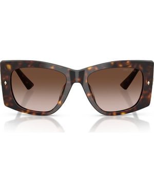 Jimmy Choo 54Mm Butterfly Sunglasses - Brown
