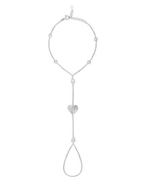 SHYMI Fluted Heart Hand Chain - Blue