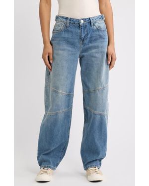 YMI Moto Baggy Barrel Fit Jeans - Blue