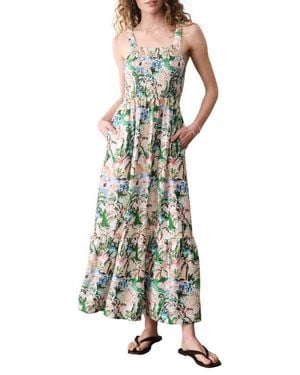 Marine Layer Selene Floral Maxi Dress - Green