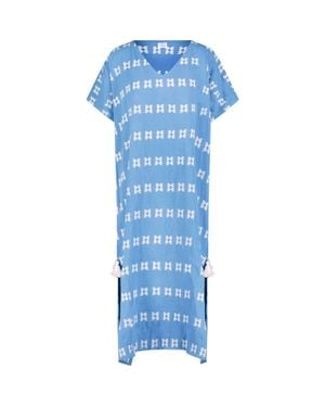 MER ST BARTH Capucine Maxi Caftan - Blue