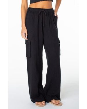 Roxy Precious Cargo Drawstring Pants - Blue