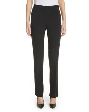 Akris Punto Francoise Wool Straight Leg Pants - Black
