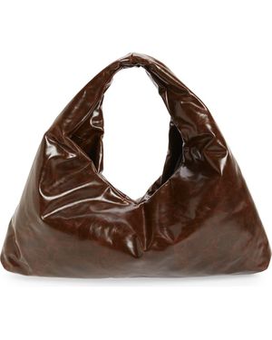 Kassl Small Anchor Oiled Canvas Top Handle Bag - Brown