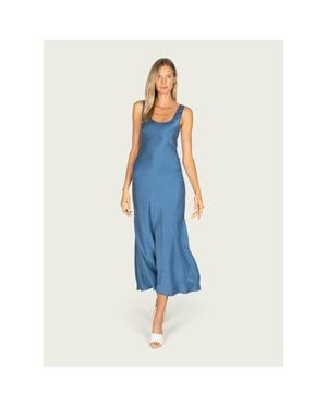 SECRET MISSION Phillipa Maxi Tank Dress - Blue