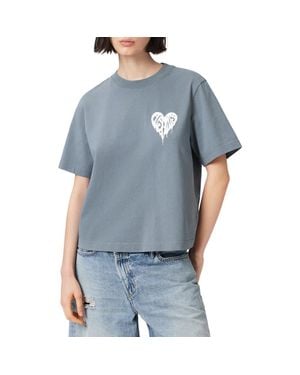 AllSaints Trip Lisa Boxy Cotton Graphic T-Shirt - Blue