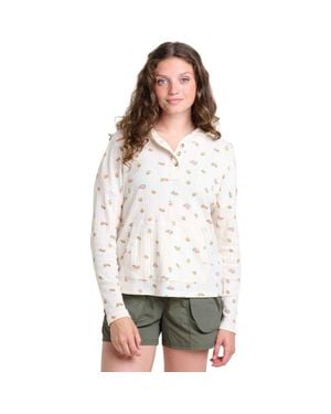 Toad & Co. Foothill Pointelle Long Sleeve Hoodie - White