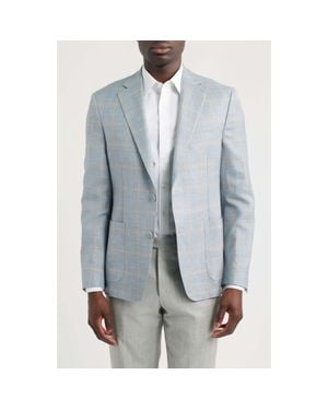 Vince Relaxed Fit Icon Linen, Wool & Silk Sport Coat - Blue