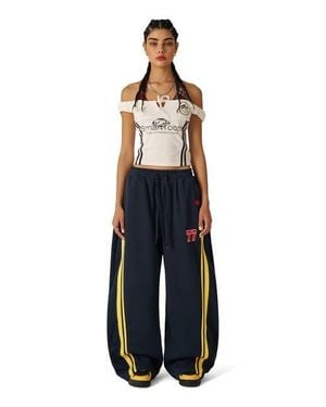 AELFRIC EDEN Stripe Baggy Barrel Sweatpants - Blue