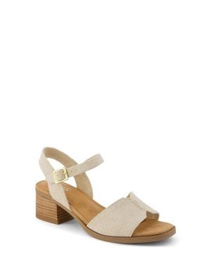 TOMS Eloise Heeled Open Toe Sandal - Natural