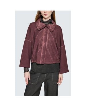 Luukaa Vera Cropped Sculptural Jacket - Red