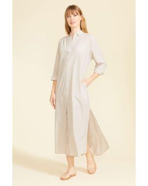 Sitano Riga Striped Shirt Dress - Natural