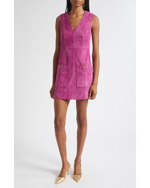 Ulla Johnson Sloane Suede Minidress - Pink