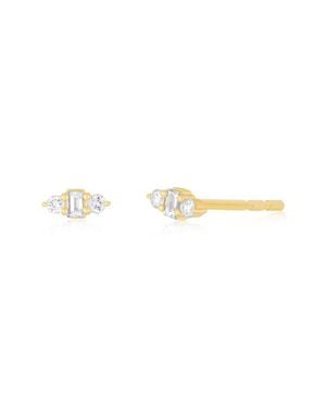 EF Collection Mia 14K Diamond Stud Earrings - Multicolor