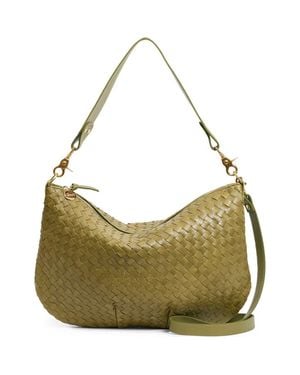 Clare V. Moyen Messenger Woven Leather Bag - Green