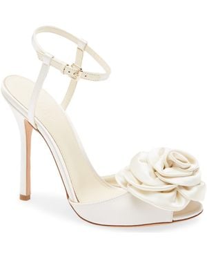 Giambattista Valli Rosette Embellished Sandal - White