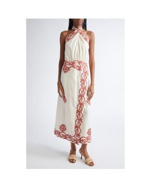 Johanna Ortiz Reinventing Cotton Halter Dress - Pink