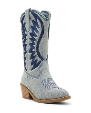 Steve Madden Kids' Jalbany Cowboy Boot - Blue