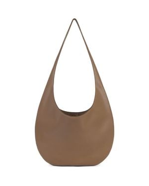 WE-AR4 The H Leather Hobo Bag - Brown