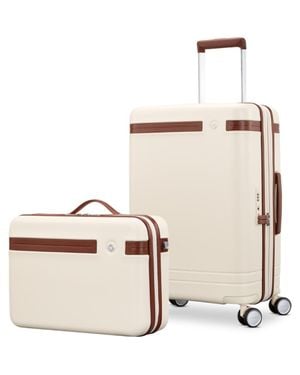 Samsonite Virtuosa 2 Piece Set Train Case & 21 Carry On Spinner Luggage - Natural