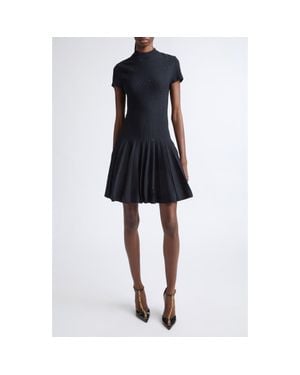 Balmain Glittered Compact Viscose Knit Dress - Black