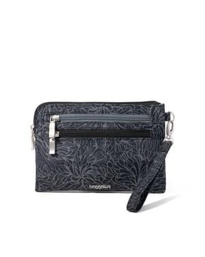 Baggallini Rfid Currency Organizer Wristlet - Blue