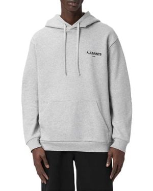 AllSaints Halcyon Oversize Cotton Hoodie - Gray