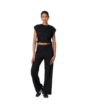 Rebody Active Madison Pintuck Wide Leg Scuba Knit Pant 30 - Blue
