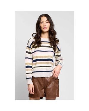 Central Park West Birch Striped Crew - Multicolor