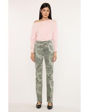 Kancan Allie High Rise Straight Leg Jeans - Multicolor