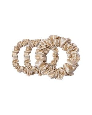 Slip 3-Pack Large & Small Silk Scrunchie Set - White