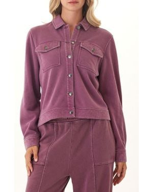 Threads For Thought Abbey Mineral Wash Organic Cotton Blend Shirt - Red