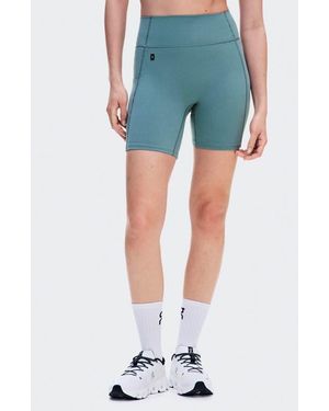 On Shoes Studio High Waist Pocket Bike Shorts - Blue