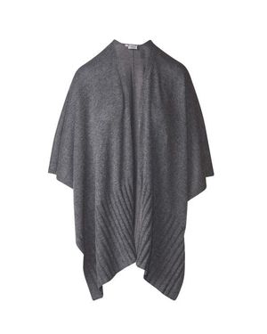 Kinross Cashmere Ruana Wrap - Gray