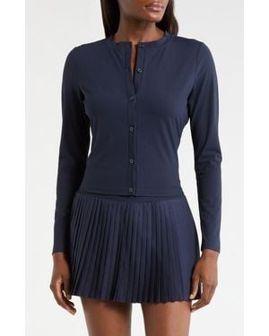 Mpg Rib Cardigan - Blue