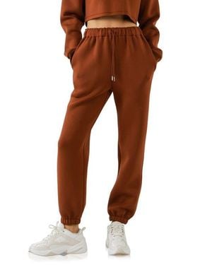 Grey Lab Drawstring Sweatpants - Brown