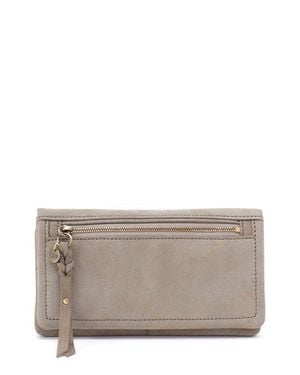 Hobo International Leather Bifold Wallet - Gray