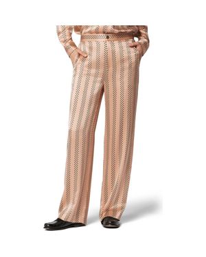 Equipment Aeslin Polka Dot Wide Leg Silk Pants - Natural