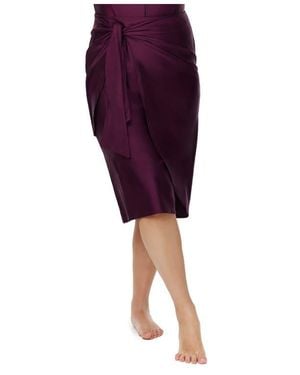 Gottex Modest Modest Faux Wrap Swim Skirt With Tie - Purple