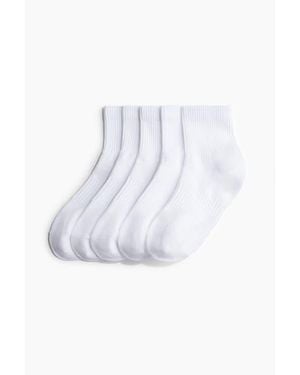 H&M Pack Sports Socks With Drymove - White