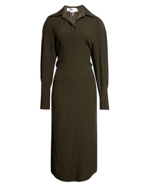 Victoria Beckham Polo Collar Long Sleeve - Green