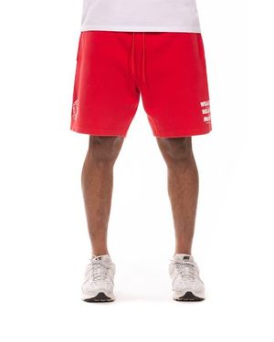 BBCICECREAM Bb Helmet Cotton Fleece Sweat Shorts - Red