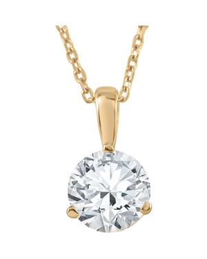 Bliss Diamond 3/4 Ct Solitaire Lab Grown Diamond Pendant Available - White