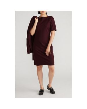 UNIVERSAL STANDARD Envelope Neck Ponte Dress - Red