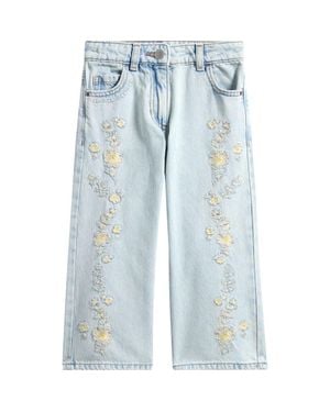 Next Kids' Floral Embroidered Jeans - Blue